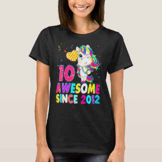10 Years Old 10th Birthday Unicorn Girl Awesome Si Tシャツ
