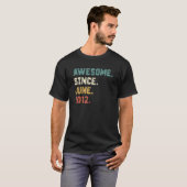 10 Years Old Awesome Since June 2012 10th Birthda Tシャツ (正面フル)