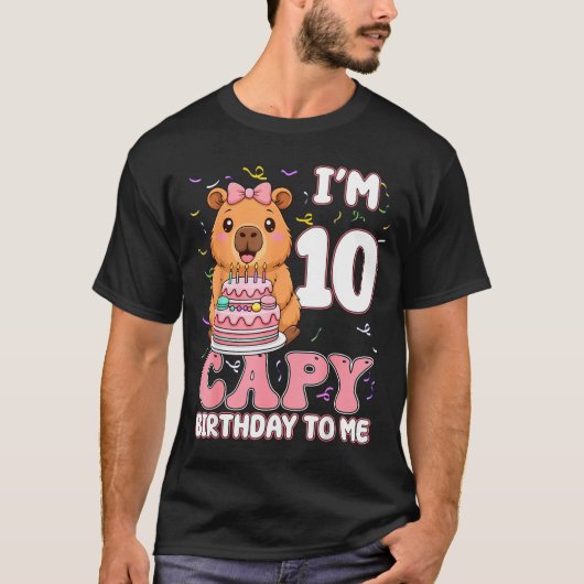 10 Years Old Capy Birthday To Me 10th Birthday Cap Tシャツ (正面)