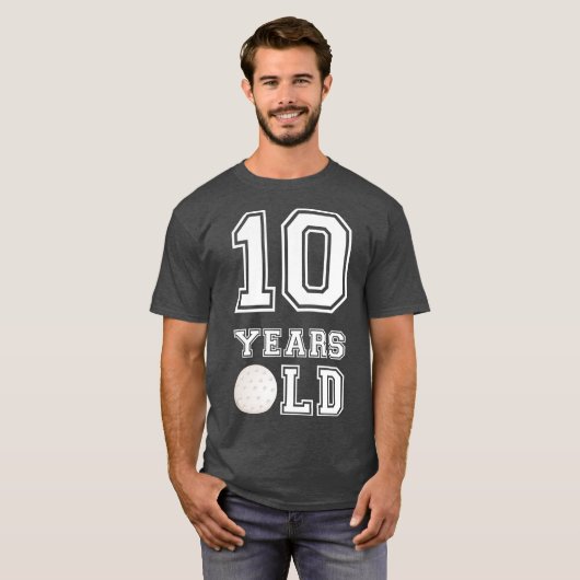 10 Years Old Golf Birthday  Boy 10th Birthday Tシャツ (正面フル)