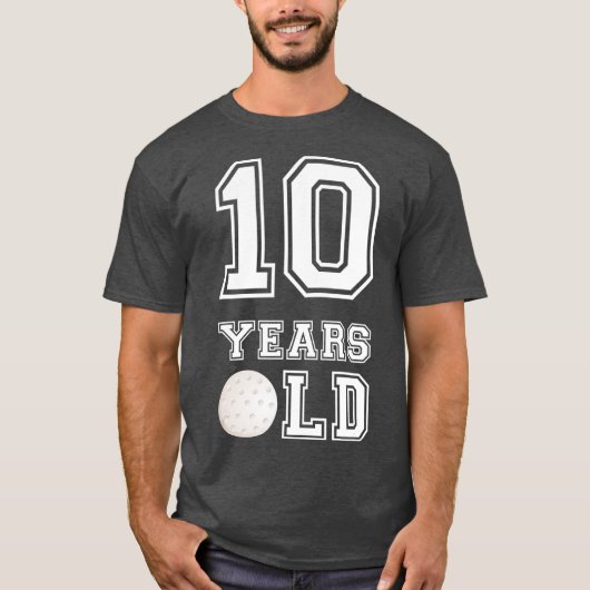 10 Years Old Golf Birthday  Boy 10th Birthday Tシャツ (正面)