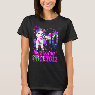 10 Years Old Unicorn Flossing 10th Birthday Girl U Tシャツ