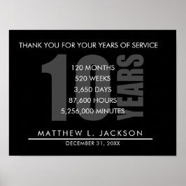 10 Years Retirement or Employee Appreciation Gift ポスター