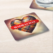 10ème éd. du Madras Day - Edition limitée  スクエアペーパーコースター (アングル)