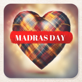 10ème éd. du Madras Day - Edition limitée  スクエアペーパーコースター
