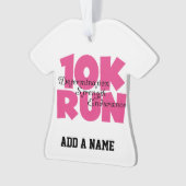 10Kはピンクにスポーツの走を走ります オーナメント (正面)
