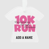 10Kはピンクにスポーツの走を走ります オーナメント (正面)
