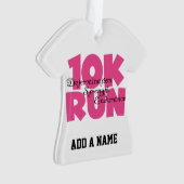 10Kはピンクにスポーツの走を走ります オーナメント (正面)
