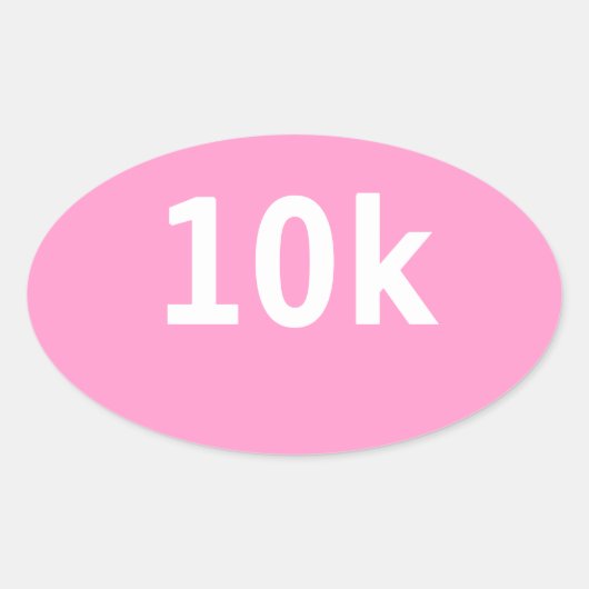 10kレースまたはウォークオーバルステッカー 楕円形シール (正面)
