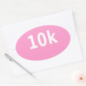 10kレースまたはウォークオーバルステッカー 楕円形シール (封筒)