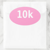 10kレースまたはウォークオーバルステッカー 楕円形シール (バッグ)