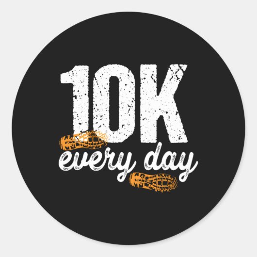 10K毎日10000ステップ健康フィットネスゴールWal ラウンドシール (正面)