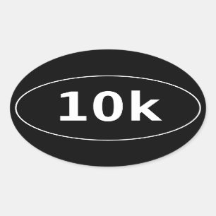 10k競争の歩行は楕円形のステッカーを走ります 楕円形シール