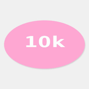 10k競争または歩行の楕円形のステッカー 楕円形シール