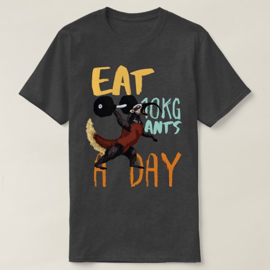 10KGア食べント1日のアンテおもしろいータ重量挙げ Tシャツ (デザイン正面)