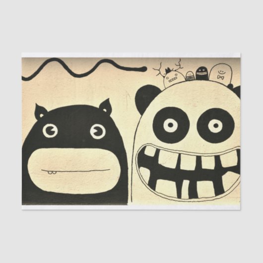 10lbティッシュペーパー、ハッピーモンスター紙製品 薄葉紙 (正面)