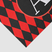 10lbティッシュペーパー、赤く及び黒い道化師のモノグラム 薄葉紙 (詳細)