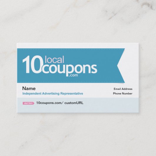 10LocalCoupons.comの名刺 名刺 (正面)