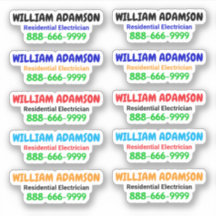 10pcs – プロモーション電気技師がステッカーを呼び出す