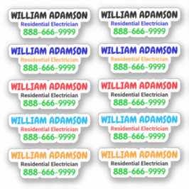 10pcs – プロモーション電気技師がステッカーを呼び出す シール