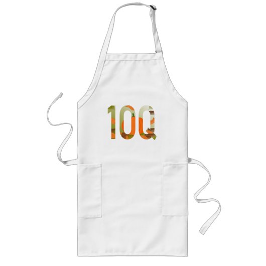 10Q = 百倍のありがとう ロングエプロン (正面)