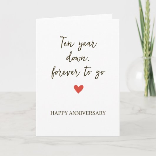 10st Anniversary – Ten Year Down Forever to Go カード (正面)
