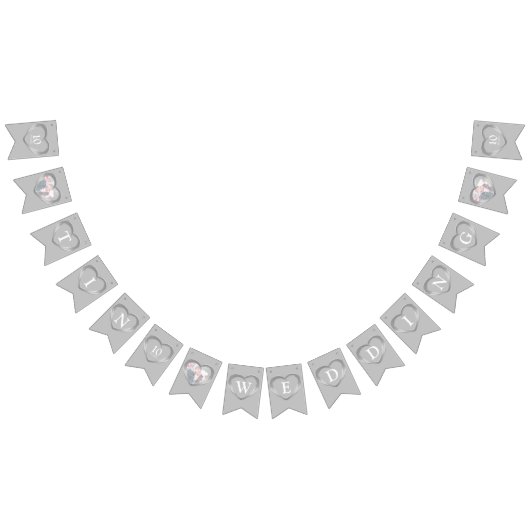 10thスズの結婚記念日のパーソナライズされた写真 バンティングフラッグ (全)