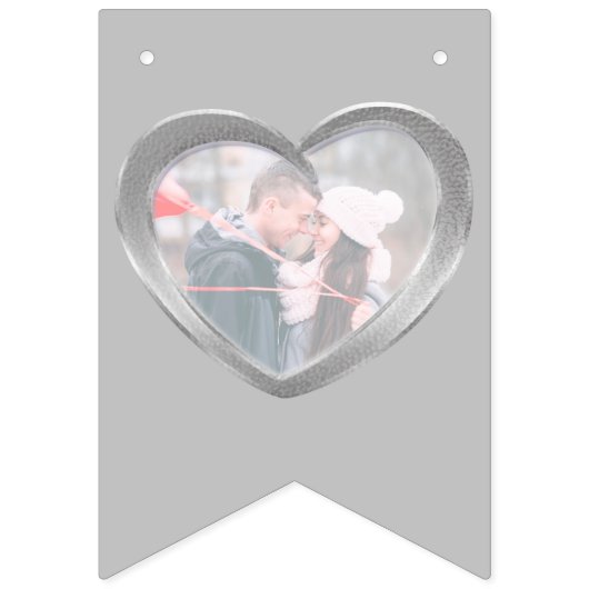 10thスズの結婚記念日のパーソナライズされた写真 バンティングフラッグ (第2の旗)