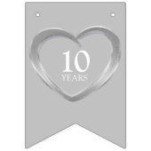 10thスズの結婚記念日のパーソナライズされた写真 バンティングフラッグ (第1の旗)