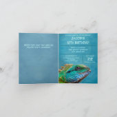 10thバースデーパーティイカラフルグアナお祝い 招待状 (内部)