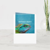 10thバースデーパーティイカラフルグアナお祝い 招待状 (裏面)