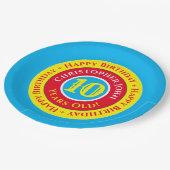 10thバースデーパーティー紙プレート ペーパープレート (アングル)