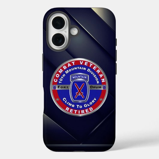 10thマウンテン師団退役軍人 Case-Mate iPhoneケース (裏面)