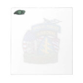 10th特殊部隊グリーンベレー退役軍人メモ帳 ノートパッド (正面)