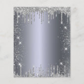 10th誕生日シルバーグリッター予算の招待 チラシ (裏面)