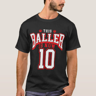 10th誕生日バスケットボール恋人10歳Bday Tシャツ