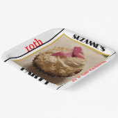 10th誕生日パーティーカップケーキ写真名年齢 ペーパープレート (傾斜あり)