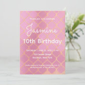 10th誕生日パーティーガール 招待状 (スタンド正面)