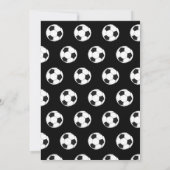 10th誕生日パーティーサッカーブラックボーイズスポーツ 招待状 (裏面)