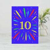 10th誕生日パーティータイム招待状爆発 招待状 (スタンド正面)