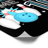 10th誕生日パーティーボーリング少年10歳ボウリン ポスター (角)