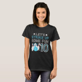 10th誕生日パーティーボーリング少年10歳ボウリン tシャツ (正面フル)