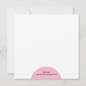 10th誕生日パーティーモダンピンクブラックバブルV03B 招待状 (裏面)