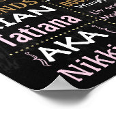 10th誕生日パーティーchalkboardの看板ポスター ポスター (角)