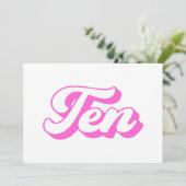 10th誕生日レトロガール 招待状 (スタンド正面)