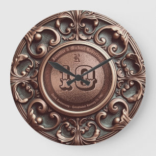 10th銅結婚周年大時計 ラージ壁時計