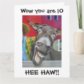 「10th」誕生日の「FRING DONKEY GREETING」  カード (正面)