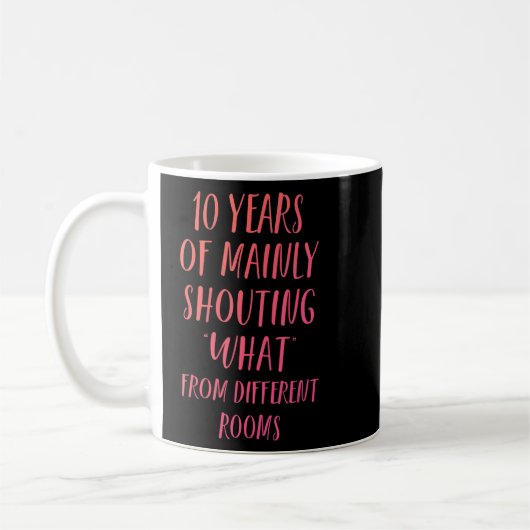 10th 10周年結婚何の夫Wi コーヒーマグカップ (左)