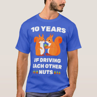 10th 10Year Tin 結婚's Anniversary おもしろい Coule H Tシャツ