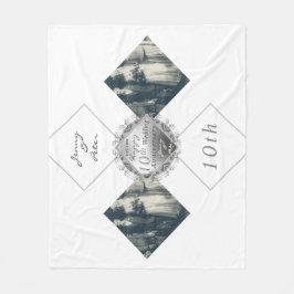 10th,11,20,25th,70th's Anniversary 結婚2写真 フリースブランケット